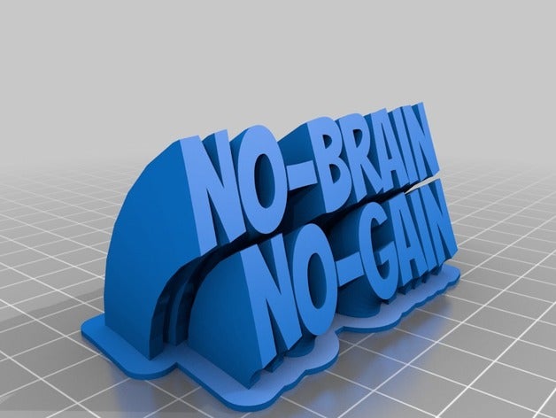 no brain gain office angepasst 3D print model - Mito3D