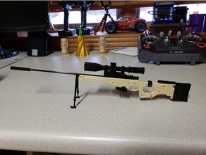 rigor internacional awm rifle sniper varreduras réplicas bolt action 3d print model - Mito3D