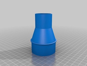 tubo di aspirazione a ciclone top adattatore porta parti personalizzato 3d print model - Mito3D