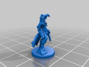 humanoid hunter miniature toy game accessories 3dprintable dungeons dragons evermore ranger tabletop 3d print model - Mito3D