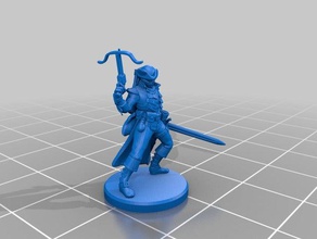 humanoid hunter miniature 3 toy game accessories 3dprintable dungeons dragons evermore tabletop 3d print model - Mito3D