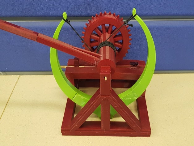 leonardo da vinci mancınık çalışıyor 3D print model - Mito3D