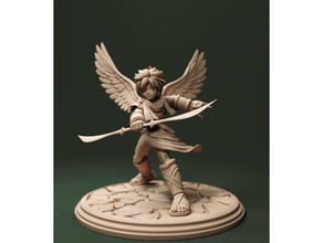 kid icarus aka pit video games character detailed nintendo posed super smash bros wings 3d print model - Mito3D