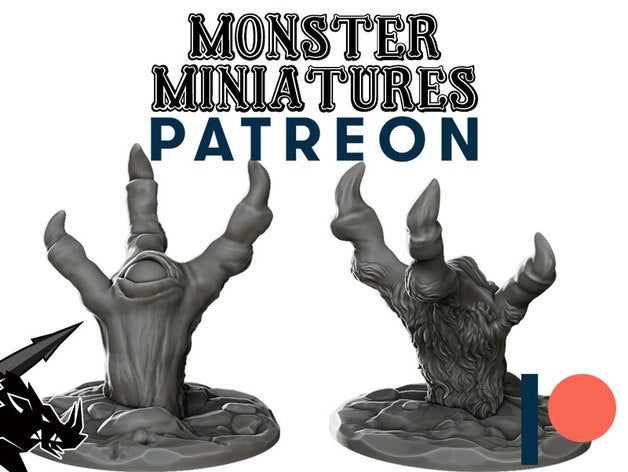 hand verbinden unsere monster-Miniatur-patreon Kreaturen 3D print model - Mito3D