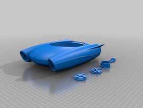 jet age car- appleman-remix bank coins badges fly future jetson money toy 3d print model - Mito3D
