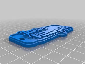 javier villagr&aacuten tag keychain keychains customized 3d print model - Mito3D