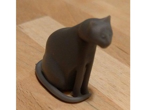 chat assis les animaux 3d print model - Mito3D