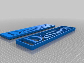 mi personalizados muy simple placa con el nombre signos logotipos 3d print model - Mito3D