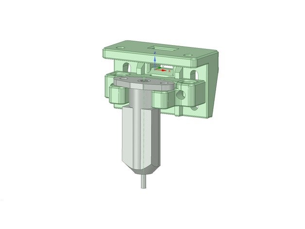 adjustable bltouch front mount wanhao i3 3d printer parts levelling bracket designspark mods monoprice makerselect duplicator 3D print model - Mito3D