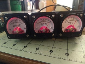 voltímetro analógico relógio de caso eletrônica 3d print model - Mito3D