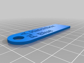 meine angepasste kompakt-filament-Probe-tag-pla hatchbox blau 3d Drucker Zubehör 3d print model - Mito3D