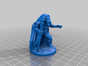 loxodon druid wizard sorcerer games 28mm dnd miniature mage 3d print model - Mito3D