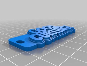 buona curling i portachiavi personalizzato 3d print model - Mito3D