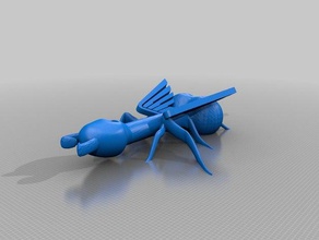 winged spider chicken bone nsfw sculptures 3d print model - Mito3D