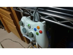 gamecontroller hanger video games home erecta hunger nintendo switch steam controller xbox 360 3d print model - Mito3D