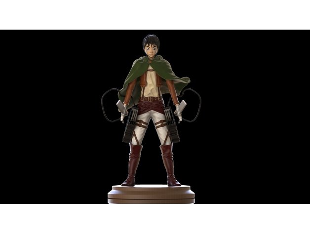 levi ataque titan esculturas anime personagem de figura a arte fã miniatura miniaturas shingeki não kyojin 3D print model - Mito3D