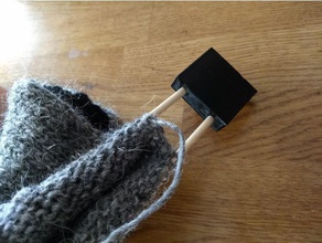le fil de l'aiguille capuchon d'extrémité 45mm passe-temps tricot aiguilles à tricoter 3d print model - Mito3D