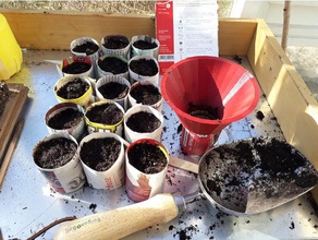 jardineiros do solo funil de papel, potes sementes bandejas ao ar livre jardinagem openscad um vaso planta envasamento rápido pote propagação 3d print model - Mito3D