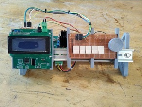 rail din laboratoire de l'électronique arduino cas boîte titulaire monté sur la framboise raspberry pi carte relais mont 3d print model - Mito3D