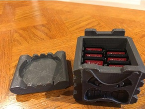 thwomp mudar o cartucho de caso amiibo stand brinquedos jogos 3d print model - Mito3D