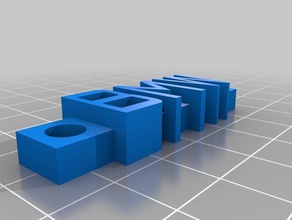 flache Buchstaben bmw Schlüsselanhänger angepasst 3d print model - Mito3D