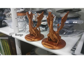 adalinda plaque de base sculptures dragon stand la 3d print model - Mito3D