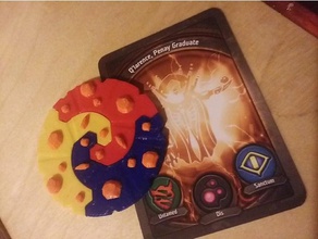 keyforge 3 partie clé de 2 couleurs jouet jeu accessoires 3d print model - Mito3D