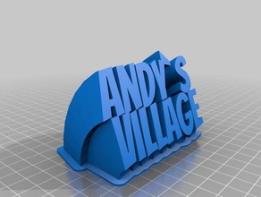 il mio personalizzato spazzare 2-linea targhetta andys villaggio ufficio 3d print model - Mito3D