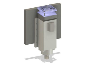 m5 cnc 22 kw eau du carré adaptateur électrique ventilateur de 80mm outils routeur broche spindel titulaire 3d print model - Mito3D