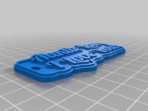 my customized multiline tag keychain auntie lou keychains 3d print model - Mito3D