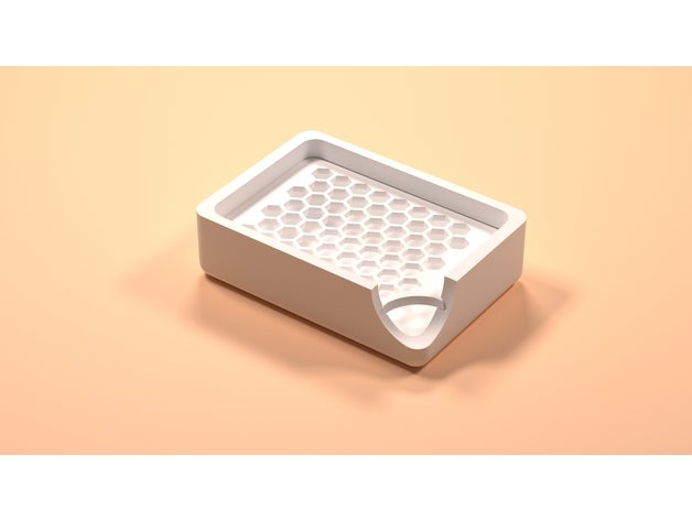 modular soap dish bathroom honeycomb soapdish holder 3D print model - Mito3D