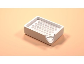 modular plato de jabón cuarto baño nido abeja soapdish titular 3d print model - Mito3D