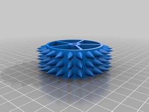 my customized customizeable lego-compatible spiked wheel v10 mechanical toys 3d print model - Mito3D