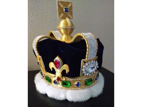 royal crown 3 costume british crowns jewelry 3d print model - Mito3D
