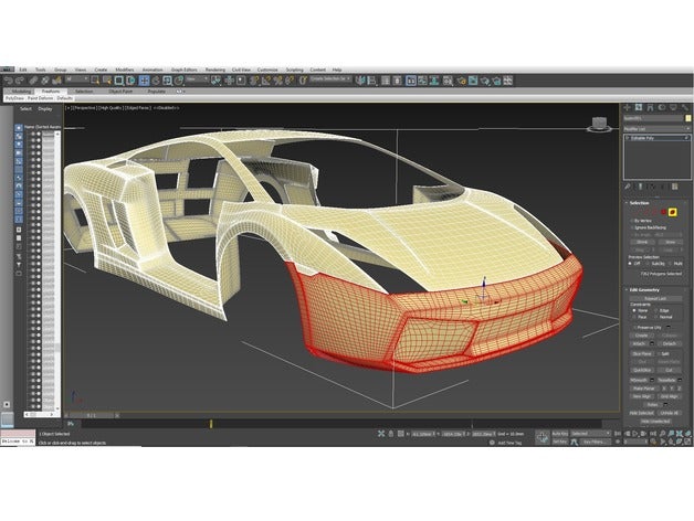 lamborghini gallardo de pare-chocs avant 3d l'impression 3D print model - Mito3D