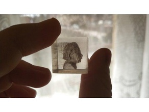 eingebettet albert-einstein-Büste transparente 3d-drucken drucken klar fdm fff die optische translucent 3d print model - Mito3D