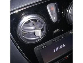 phone holder clip ventilation flap dacia lodgy car parts smartphone 3d print model - Mito3D