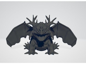 piccolo drago le creature frullatore carino divertente ragazzi la scultura giocattolo 3d print model - Mito3D