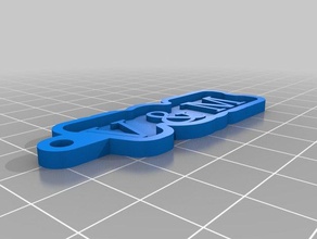 mi tecla personalizada de la cadena su pers llaveros 3d print model - Mito3D