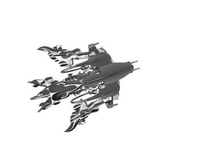 ues resignment v2 vehicles dreadnaught engines flotilla moving parts spaceship spaceships 3d print model - Mito3D