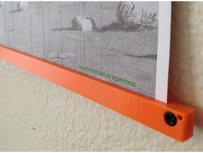 clamp-on poster hanger 2d art clip decoration frame hook mount wall 3d print model - Mito3D