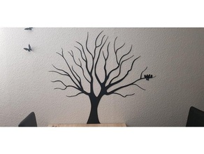 tree stencil wall art 2d nsfw 3d print model - Mito3D