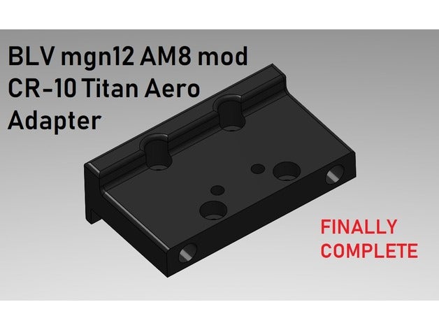 blv mgn12 em8 titan aero creality adaptador 3d a impressora partes anet mod cr-10 ender 3 e3d linear de trilho deslizante mgn12h tevo 3D print model - Mito3D