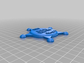 il mio personalizzato distintivo di sceriffo più v2-4 puntelli 3d print model - Mito3D