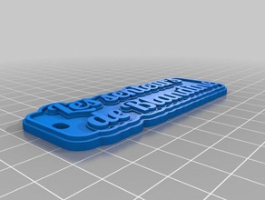 minha personalizado de várias linhas tag porta-chaves chaveiros 3d print model - Mito3D