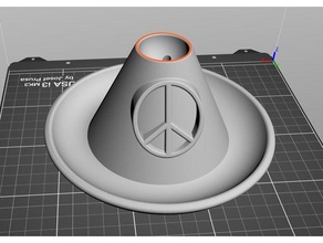 incense burner version 30 wpeace sign containers holder volcano 3d print model - Mito3D
