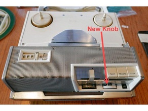 wollensak t-1500 t-1510 tape recorder onoff knob replacement parts f3d fusion 360 repair part 3d print model - Mito3D