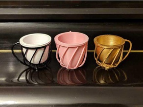 taza de té decoración 3d print model - Mito3D