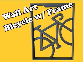 wall art bicycle frame 2d 3d print model - Mito3D