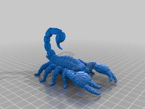 voxel escorpião esculturas 3d print model - Mito3D